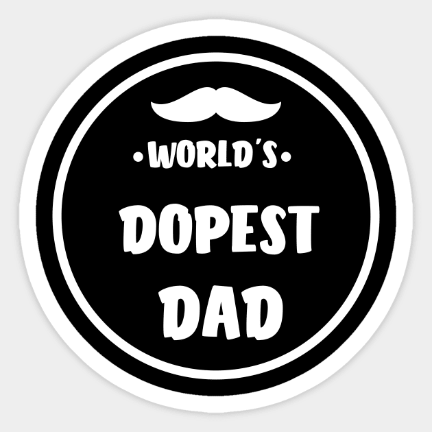 World's Dopest Dad Fathers Day Daddy To Be Sticker by rjstyle7